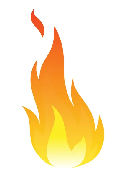 Ikona Ohně Kreslený Žár Divoký Oheň Nebo Táborák Spalte Žár — Stockový vektor