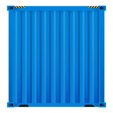 Lojistik kargo konteynırı. Nakliye, ulaşım ve teslimat konsepti. Beyaz arkaplanda izole edilmiş gerçekçi 3d şablonu.