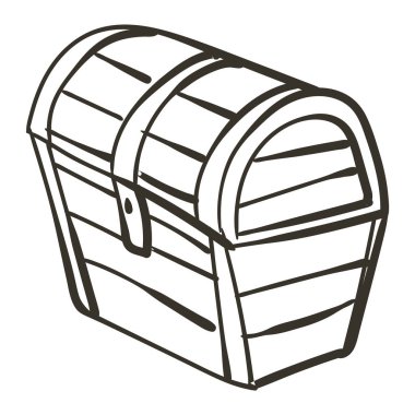 Eski antika hazine haritası elementi. Harita şablonu için dekoratif sembol. Korsan grunge harita ögesi. El çizimi vintage vektör illüstrasyonu.