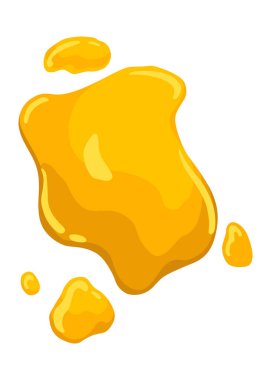 Akçaağaç şurubu ikonu. Damla ve akan nektar. Karikatür doğal tasarım elementleri, beyaz arka planda izole edilmiş taze ve lezzetli..