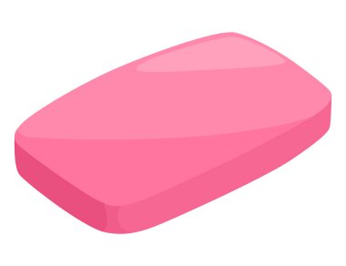 Sakız sıçraması. Çizgi film çiğneme şekeri. Lekeler ve yapışkan esneme şekli. Çocuk sakızı. Vektör illüstrasyonu.