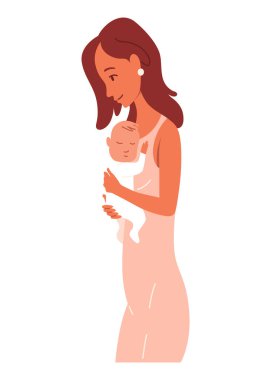 Hamilelik takvimi konsepti. Hamilelik süresince kadın vücudunda değişim. Çizgi film düz vektörü beyaz arkaplanda izole edildi.