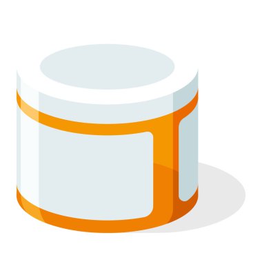 İlk yardım izometrik ikonu, tıbbi araç. İlaç üretimi. Tıbbi ekipman. İzometrik vektör illüstrasyonu.