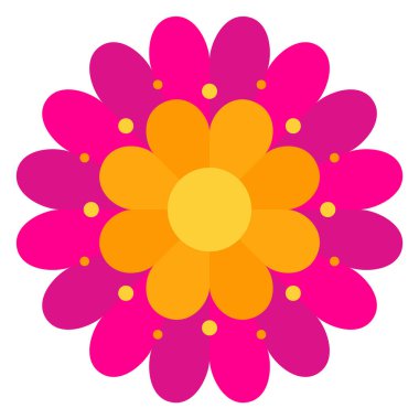 Meksika geleneksel çiçeği. Etnik nakış süslemesi. Dekoratif halk grafikleri, duvar kağıdı elementleri. Şenlikli Meksika çiçek motifi. Vektör illüstrasyonu.