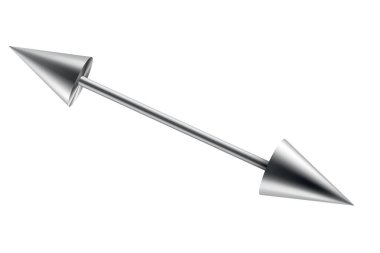 Delen mücevher ikonu. Vücut metalik aksesuarlar. Güzel dekorasyon, küpe. Modern şekil tasarımı. Beyaz arkaplanda vektör illüstrasyonu.