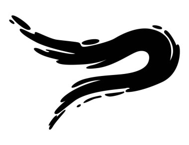 Boya lekesi. Yaratıcı izole fırça darbesi ya da leke. Mürekkep lekesi soyut şekil lekesi dokusu. Grunge tasarım ögesi.