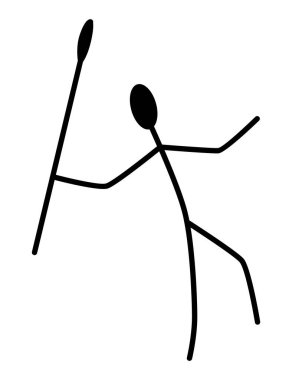 Tarih öncesi mağara resimleri. İlkel insanların eski çizimleri, taş devri sanatı. Antik tarih ve arkeoloji. İlkel mağara adamı skeci. Vektör Çizgi Film İllüstrasyonu.