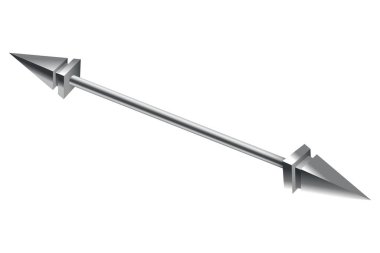 Delen mücevher ikonu. Vücut metalik aksesuarlar. Güzel dekorasyon, küpe. Modern şekil tasarımı. Beyaz arkaplanda vektör illüstrasyonu.