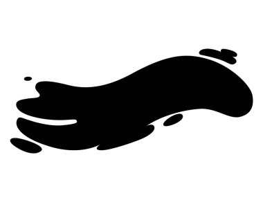 Boya lekesi. Yaratıcı izole fırça darbesi ya da leke. Mürekkep lekesi soyut şekil lekesi dokusu. Grunge tasarım ögesi.