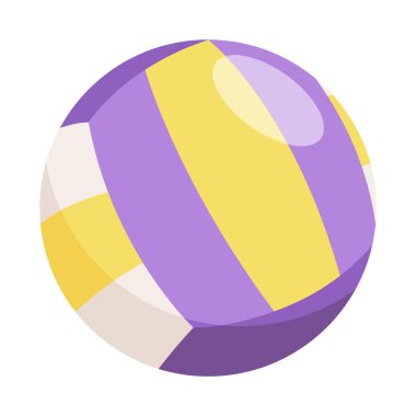 Voleybol. Şeffaf arkaplanda izole edilmiş gerçekçi spor topu vektör çizimi.