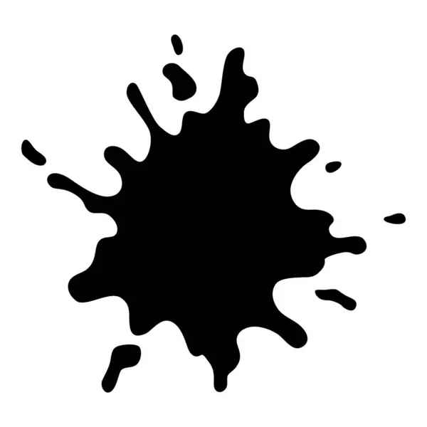 油漆污迹 创造性地孤立漆刷笔划或斑点 墨水弄脏了抽象形状的污迹纹理 Grunge设计元素 — 图库矢量图片