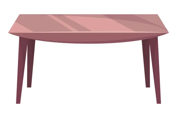 桌子上有木制家具 内部有木制书桌 空白的木制桌子 白色背景上孤立的插图 平台或立场的矢量说明 — 图库矢量图片