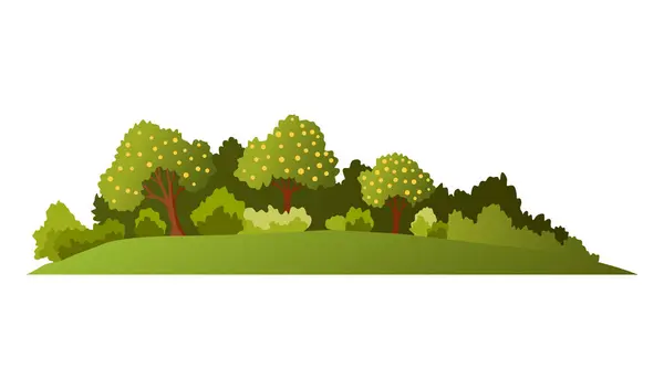 Bahar Sezonu Sosyal Medya Hikayeleri Için Yeşil Ağaçlı Mevsimlik Afişler — Stok Vektör