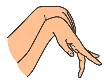 El hareketi. Avlanan hayvan kuklası. Işık gölgesi hayal gücü dahice. El oyunu, tiyatro kuklası. Vektör çizgi film illüstrasyonu.