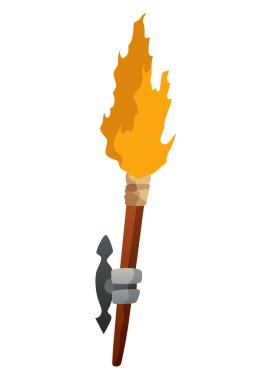 Vektör karikatür ortaçağ hapishanesi, işkence objesi. Vektör ögesi beyazda izole edildi.