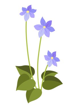 Bahar çiçeği ikonu. Suluboya içindeki çiçek elementi. Tebrik kartı ya da davetiye tasarlamak için sembol. Vektör illüstrasyonu.