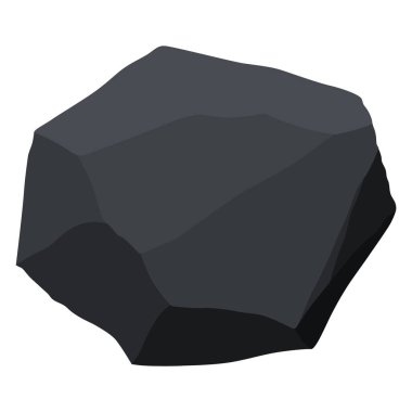 Kömür siyah mineral kaynakları. Fosil taşı parçaları. Çokgen şekilli. Grafit ya da kömürden siyah kaya taşı. Enerji kaynağı kömür simgesi.