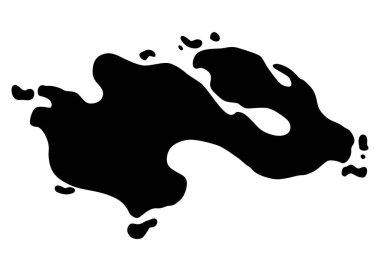 Boya lekesi. Yaratıcı izole fırça darbesi ya da leke. Mürekkep lekesi soyut şekil lekesi dokusu. Grunge tasarım ögesi.