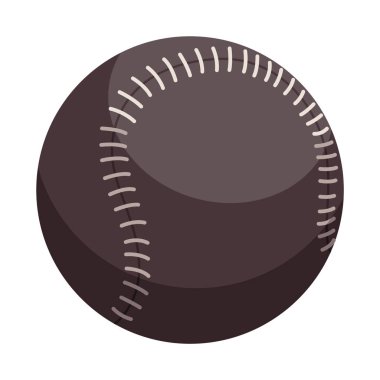 Beyzbol topu. Şeffaf arkaplanda izole edilmiş gerçekçi spor topu vektör çizimi.