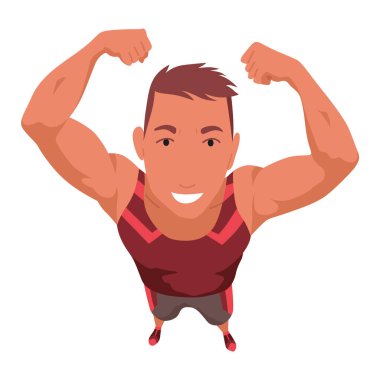 Tepedeki insanlar yukarı bakıyor. Şaşırmış adam karakteri izliyor, dik dik bakıyor, tepeden bakıyor. Çizgi film vektör illüstrasyonu.