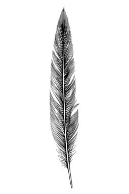 Tüyler simgesi siyah siluet el çizimi çizimi.