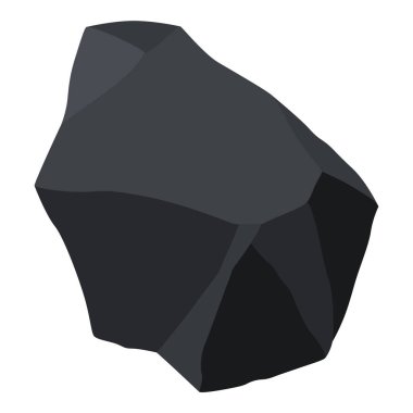 Kömür siyah mineral kaynakları. Fosil taşı parçaları. Çokgen şekilli. Grafit ya da kömürden siyah kaya taşı. Enerji kaynağı kömür simgesi.