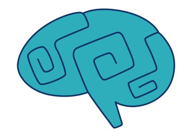 İnsan beyni ikonu. Yaratılış ve fikir kavramı öğesi. Bilimsel yenilik, makine öğrenimi, ai veya yeni teknoloji gelişimi. İnsan beyin sağlığı girişimiName.