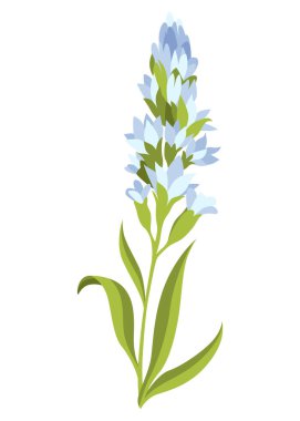 Bahar çiçeği ikonu. Suluboya içindeki çiçek elementi. Tebrik kartı ya da davetiye tasarlamak için sembol. Vektör illüstrasyonu.