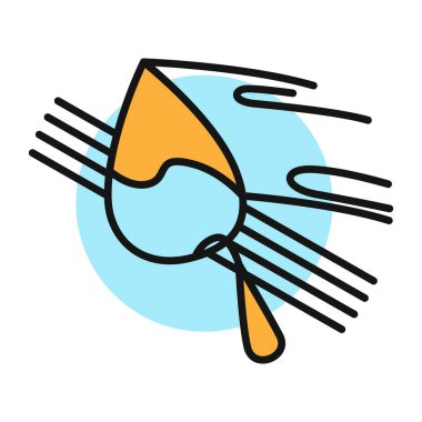 Bina çizgisi simgesi. Basit bir renkte renk sembolü. Uygulama tasarımı için endüstri inşaat sembolü. Vektör çizgi film illüstrasyonu.