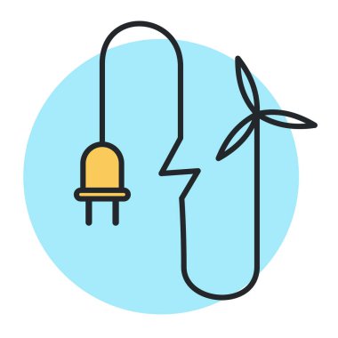 Ekoloji çizgisi sanat ikonu, doğa ve çevre. Koruma, gezegen bakımı, doğal geri dönüşüm gücü. Vektör ekoloji çizgisi çizimi.