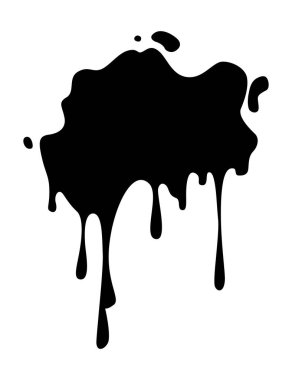 Boya lekesi. Yaratıcı izole fırça darbesi ya da leke. Mürekkep lekesi soyut şekil lekesi dokusu. Grunge tasarım ögesi.