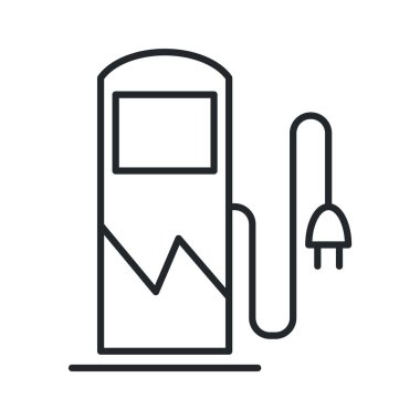 Ekoloji çizgisi sanat ikonu, doğa ve çevre. Koruma, gezegen bakımı, doğal geri dönüşüm gücü. Vektör ekoloji çizgisi çizimi.