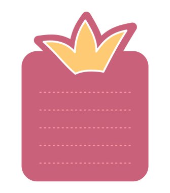 Çizgi film görev planlayıcısı elemanı izole edildi. Liste yapmak ya da not defteri kâğıdı yazmak için güzel kağıt yapıştırıcısı. Renkli boş zamanlayıcı, not kağıdı.