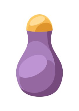 Çizgi film parfüm şişesi, kokulu su ve parfüm retro ambalajı. Moda şişesi, dekoratif kız kozmetik düz düzgün vektör..