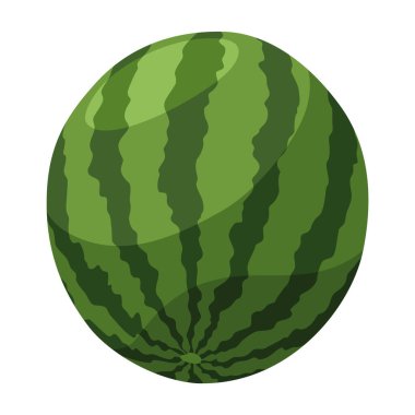 Olgun kırmızı meyvelerin karpuz ikonu 3 boyutlu gerçekçi çizgi film tarzında. Doğal tatlı yiyecekler. Taze ve sulu renkli böğürtlen beyaz arka planda izole.