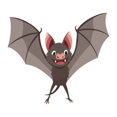 Yarasa. Çizgi film sopası kavramı. Beyaz arkaplanda izole edilmiş vektör clipart illüstrasyonu.