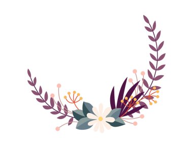 Yuvarlak çiçek çerçevesi, çiçekli klasik çelenk. Halk sanatı, çiçekli süs çerçevesi. Parlak illüstrasyon, davet kartı oluşturma veya oluşturma olarak kullanılabilir.