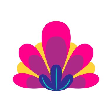 Meksika geleneksel çiçeği. Etnik nakış süslemesi. Dekoratif halk grafikleri, duvar kağıdı elementleri. Şenlikli Meksika çiçek motifi. Vektör illüstrasyonu.