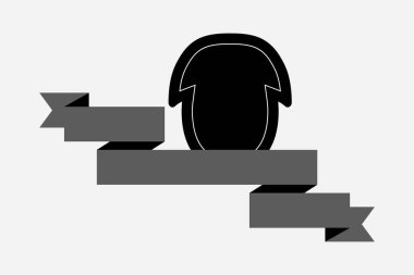 Bir kurdele elementi içeren şık siyah rozet markalaşma veya ödül töreni için son derece uygundur.