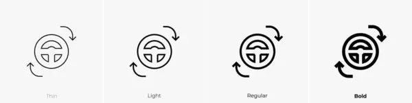 stock vector autopilot icon. Thin, Light Regular And Bold style design isolated on white background