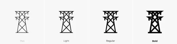 stock vector antenna icon. Thin, Light Regular And Bold style design isolated on white background