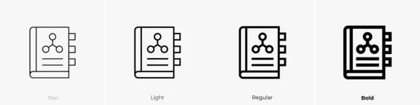 stock vector biology icon. Thin, Light Regular And Bold style design isolated on white background