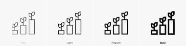 grafik simgesi. İnce, Aydınlık ve Kalın stil tasarımı beyaz arkaplanda izole