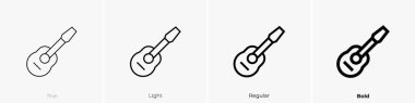 charango icon. Thin, Light Regular And Bold style design isolated on white background clipart