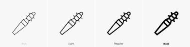 demodex icon. Thin, Light Regular And Bold style design isolated on white background clipart