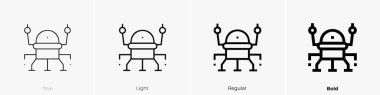 nanobot icon. Thin, Light Regular And Bold style design isolated on white background clipart