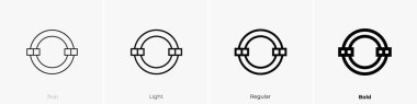 resistance ring icon. Thin, Light Regular And Bold style design isolated on white background clipart