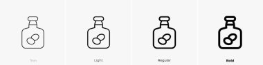 rakia icon. Thin, Light Regular And Bold style design isolated on white background clipart