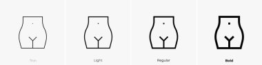 pubis icon. Thin, Light Regular And Bold style design isolated on white background clipart