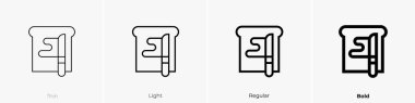 Tost ikonu. İnce, Aydınlık ve Kalın stil tasarımı beyaz arkaplanda izole